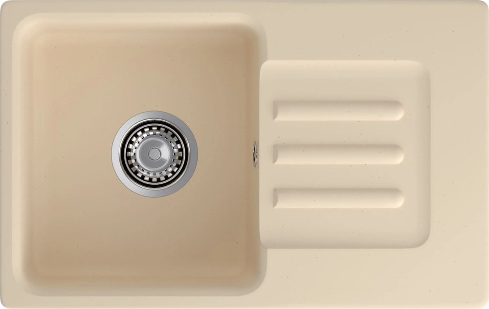 GranFest GF-SMART 680 L, мойка, мрамор, бежевый