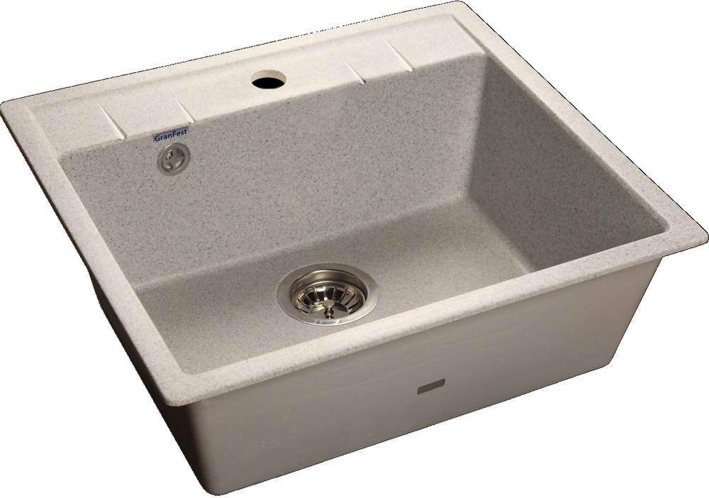 GranFest QUADRO GF-Q-561, мойка, мрамор, серый