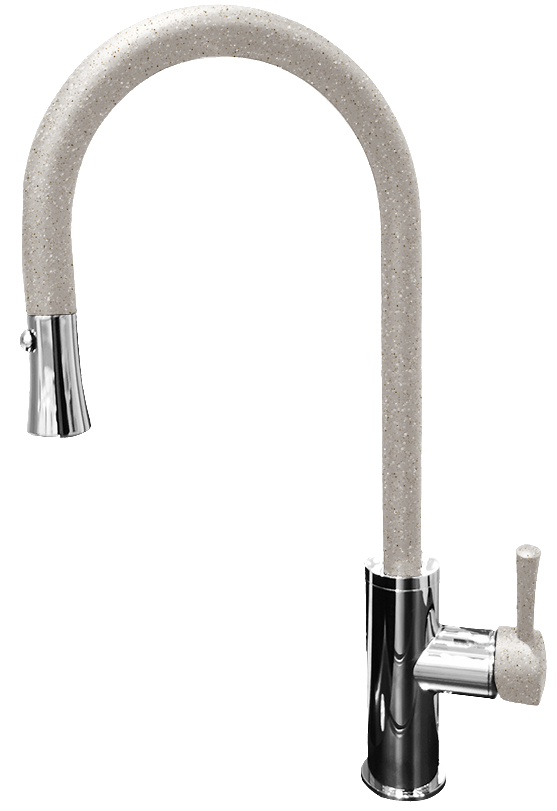 GranFest 7652, смеситель, мрамор, серый