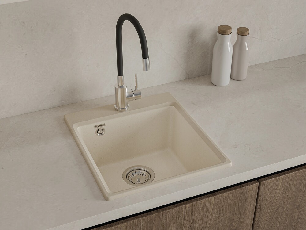 GranFest LEVEL GF-LV-420, мойка, мрамор, кашемир