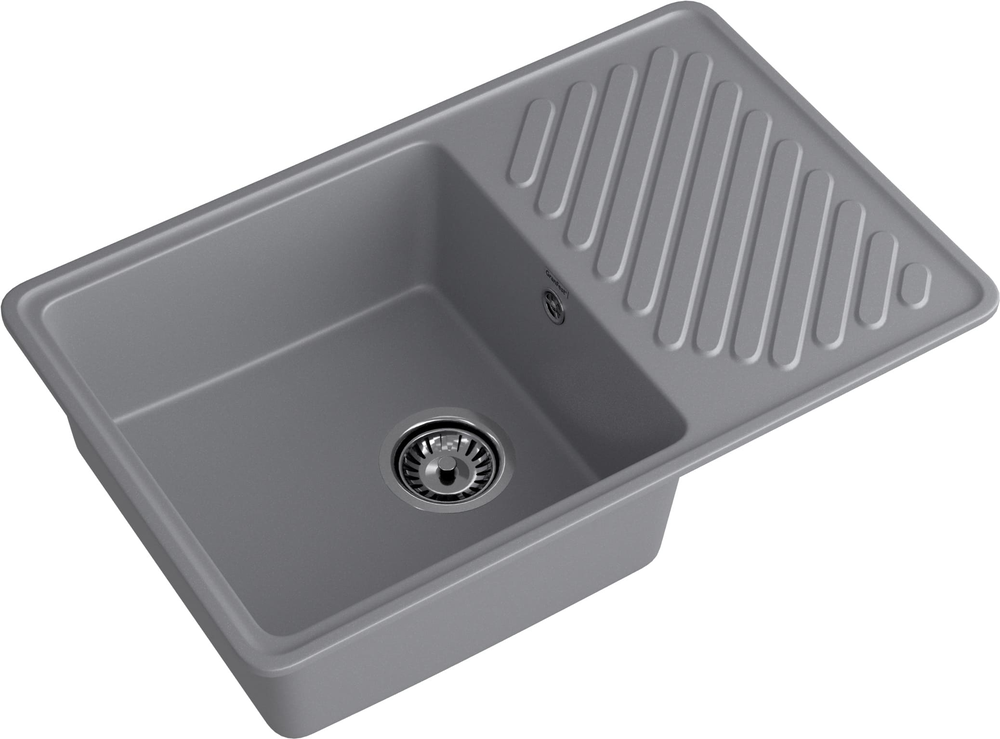 GranFest QUARZ GF-ZL-52, мойка, гранит, темно-серый