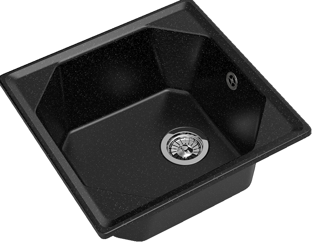 GranFest UNIQUE U-500, мойка, мрамор, черный