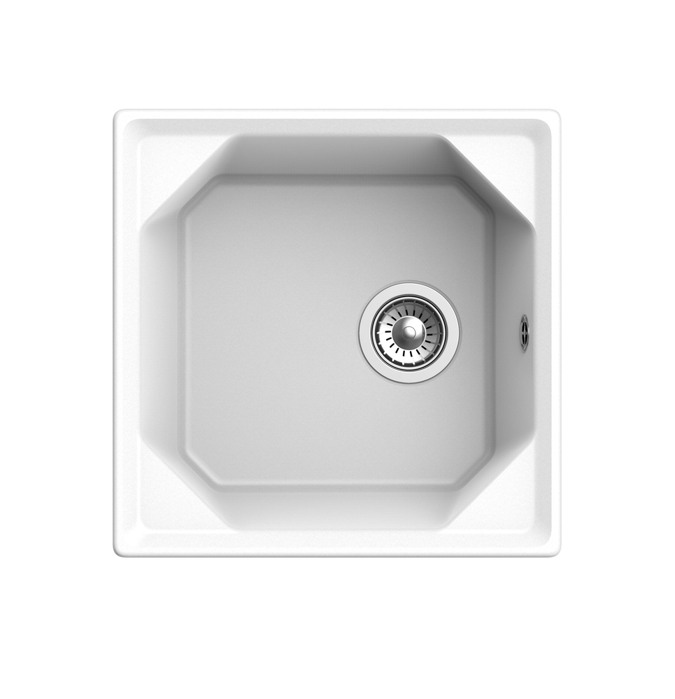 GranFest UNIQUE U-500, мойка, мрамор, иней