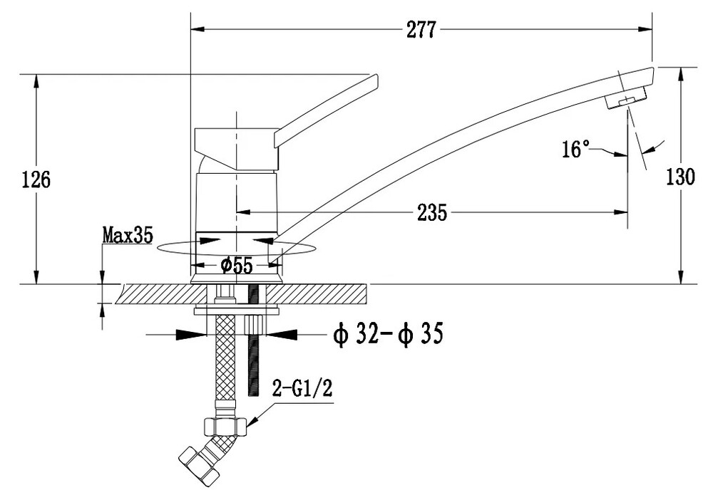 GranFest 1724, смеситель, мрамор, кашемир