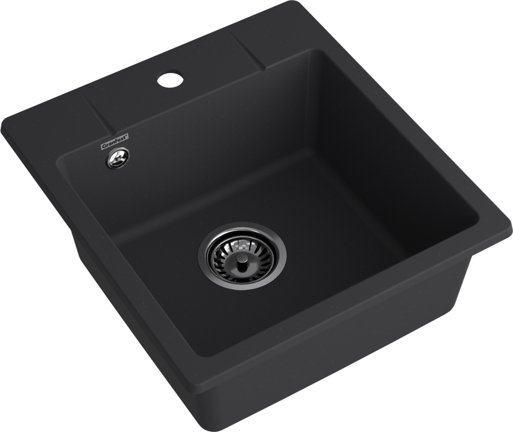GranFest URBAN 245, мойка, гранит, черный