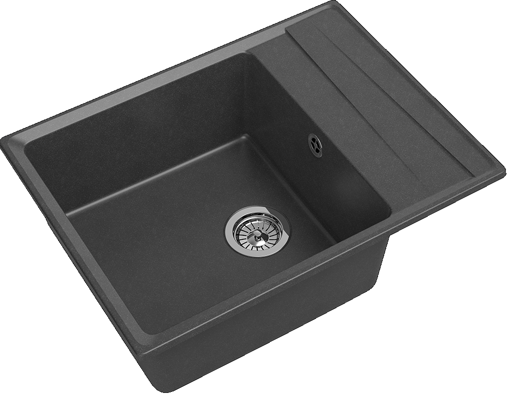 GranFest LEVEL GF-LV-660L, мойка, мрамор, графит