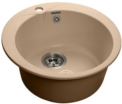 GranFest RONDO GF-R-480, мойка, мрамор, топаз