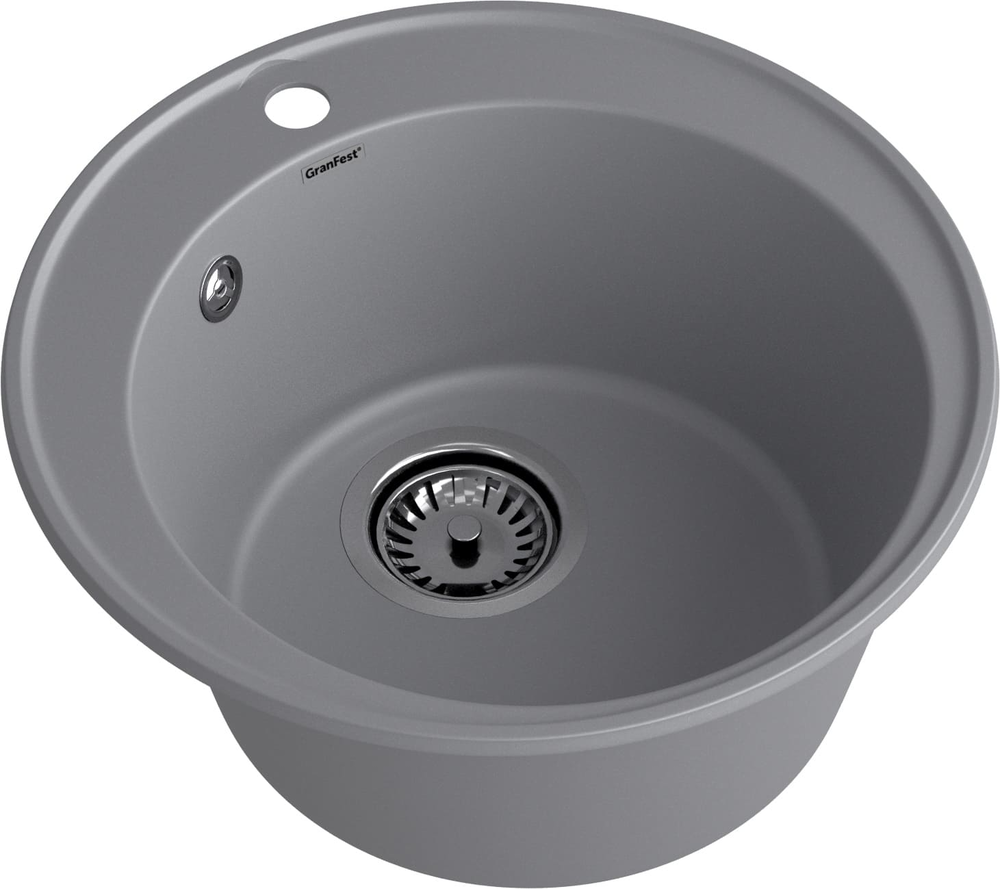 GranFest QUARZ GF-Z08, мойка, гранит, темно-серый