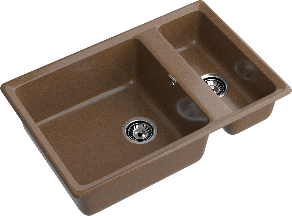 GranFest LEVEL GF-LV-760K, мойка, мрамор, терракот