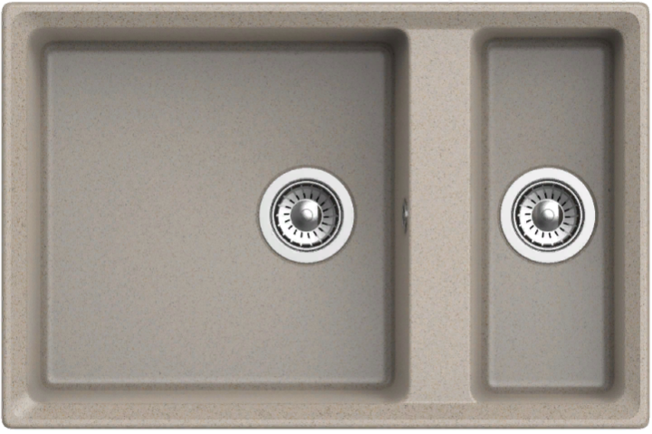 GranFest LEVEL GF-LV-760K, мойка, мрамор, песочный