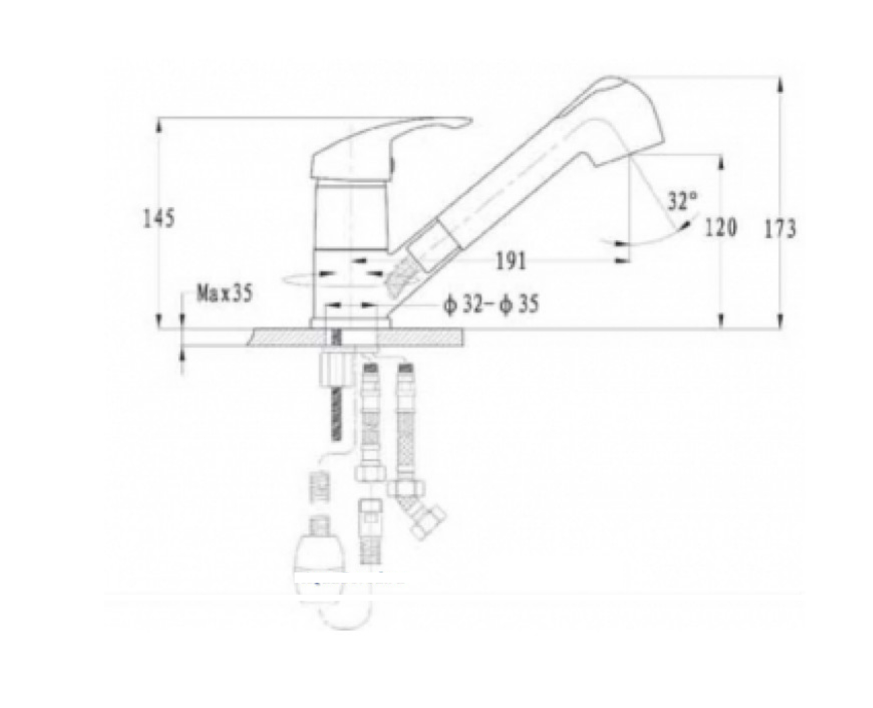 GranFest 1774, смеситель, мрамор, красный марс