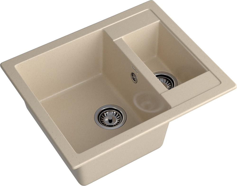 GranFest QUADRO GF-Q-610 K, мойка, мрамор, кашемир