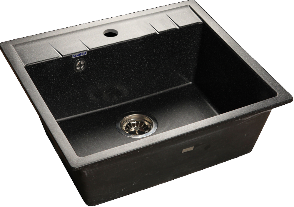 GranFest QUADRO GF-Q-561, мойка, мрамор, черный
