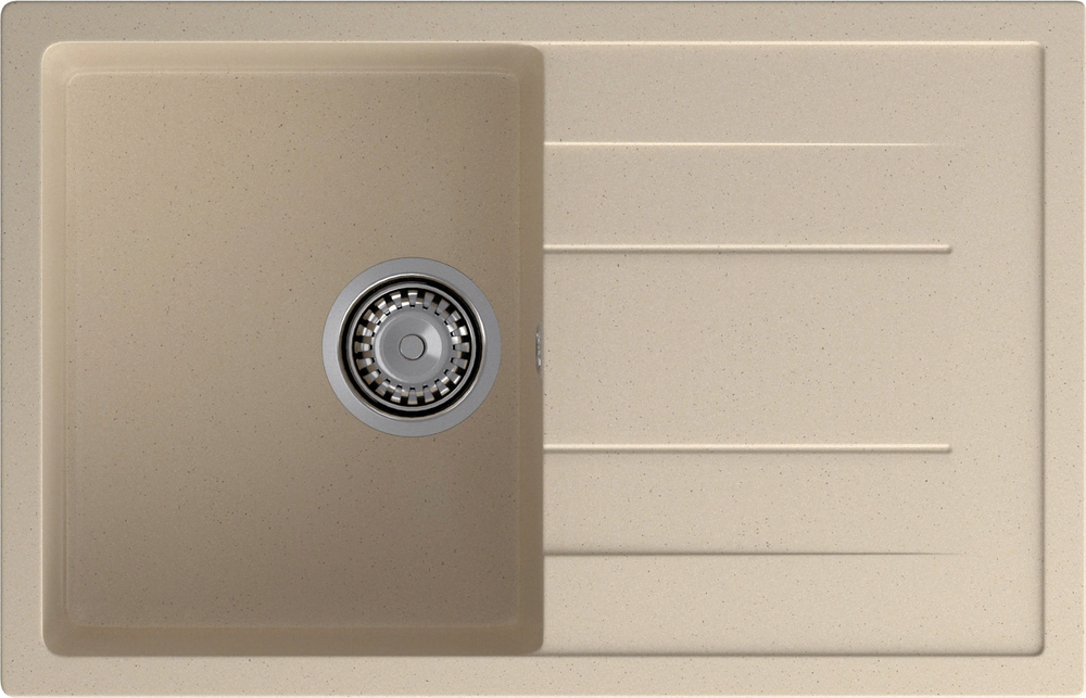 GranFest QUADRO GF-Q-780 L, мойка, мрамор, кашемир