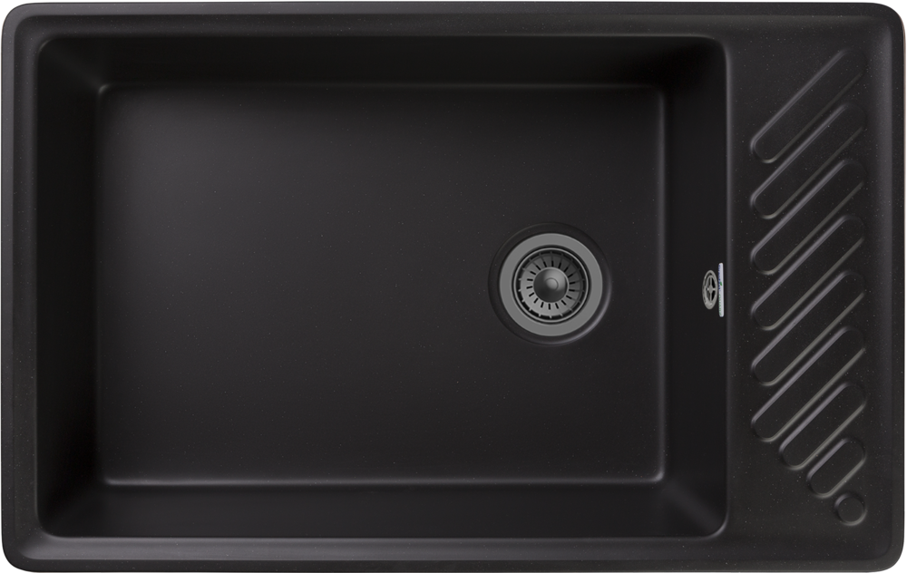 GranFest QUARZ GF-ZL-51, мойка, гранит, черный
