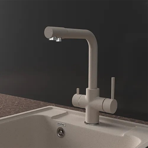 GranFest GF-Z-5423, смеситель, гранит, песочный