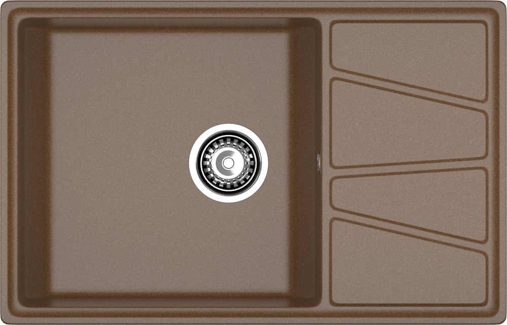 GranFest VERTEX GF-V-780L, мойка, мрамор, терракот