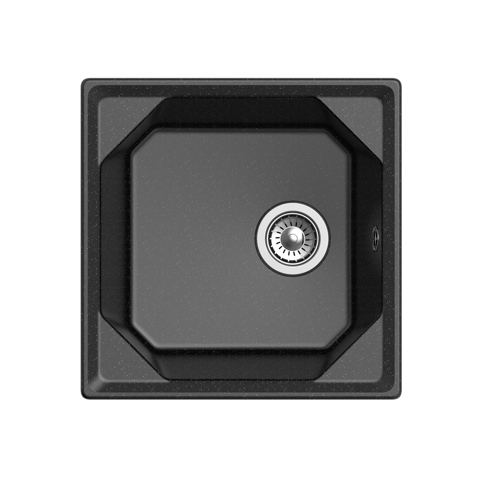 GranFest UNIQUE U-500, мойка, мрамор, черный