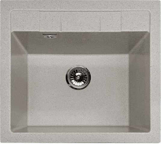GranFest QUADRO GF-Q-561, мойка, мрамор, серый