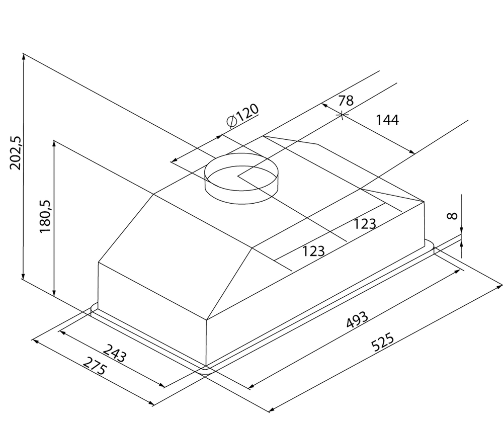 Krona KATE 600 GLASS WHITE PB
