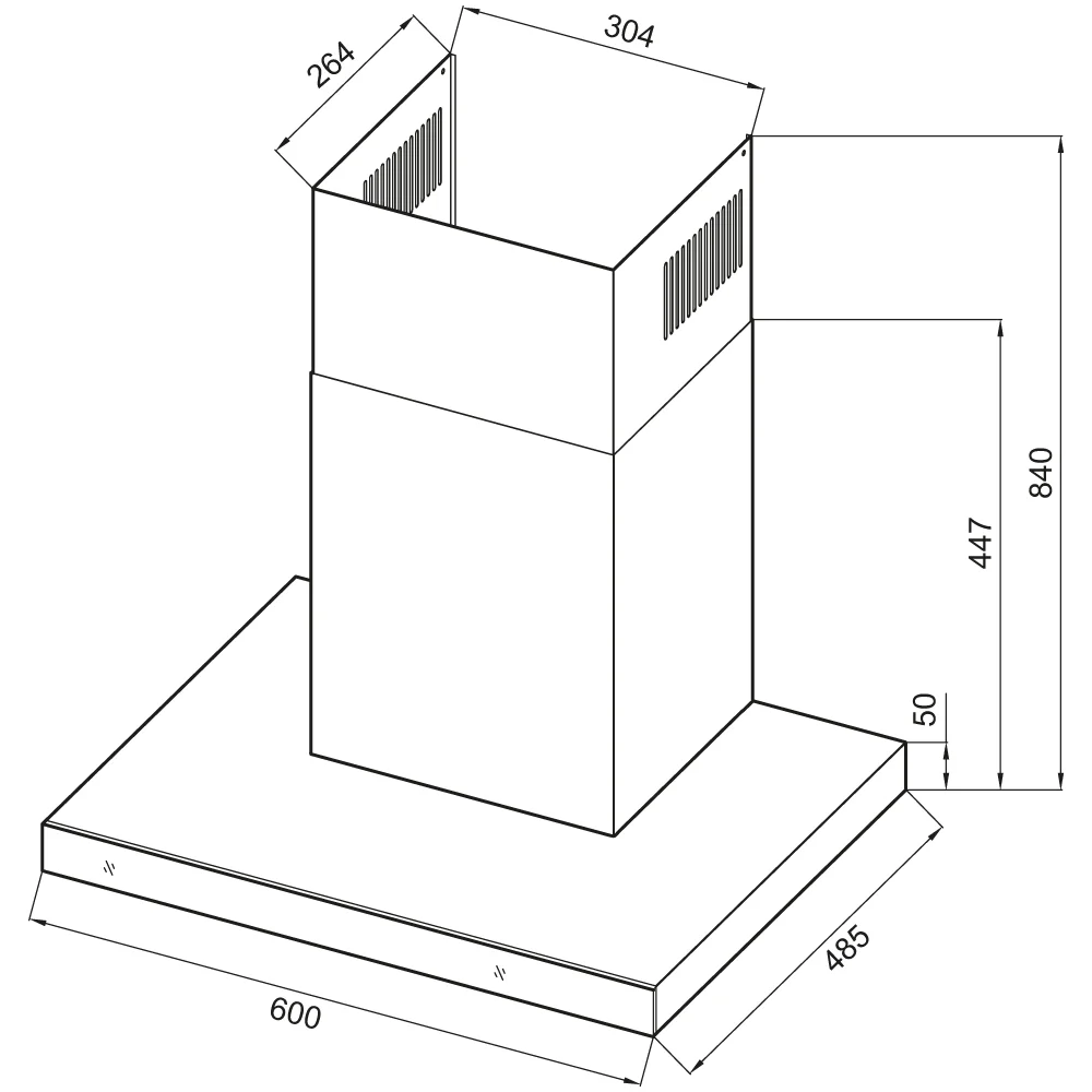 Krona ONYX 600 GLASS BLACK S