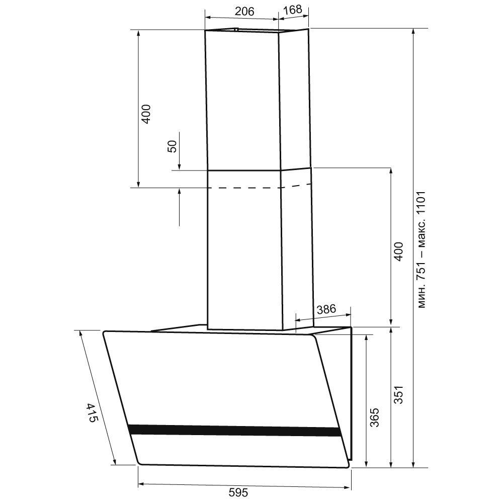Krona BRUNA 600 BLACK S