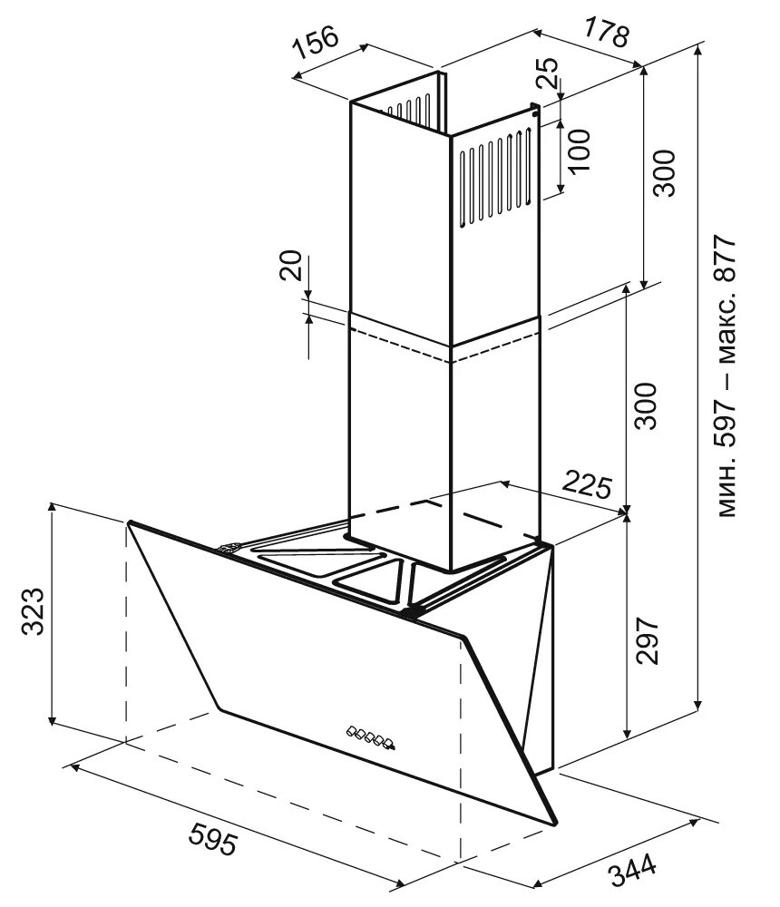 Krona POLLY 600 BLACK PB V2