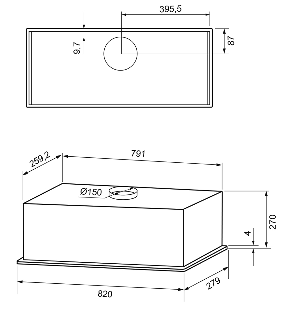 Krona ARVEN 900 WHITE S