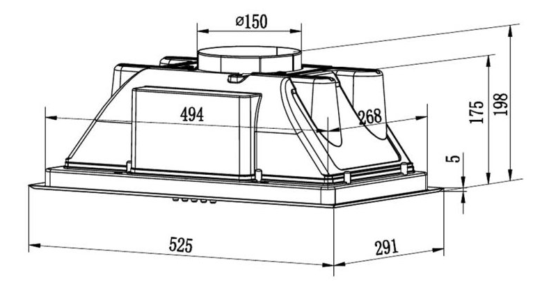 Krona Ameli light 600 inox PB