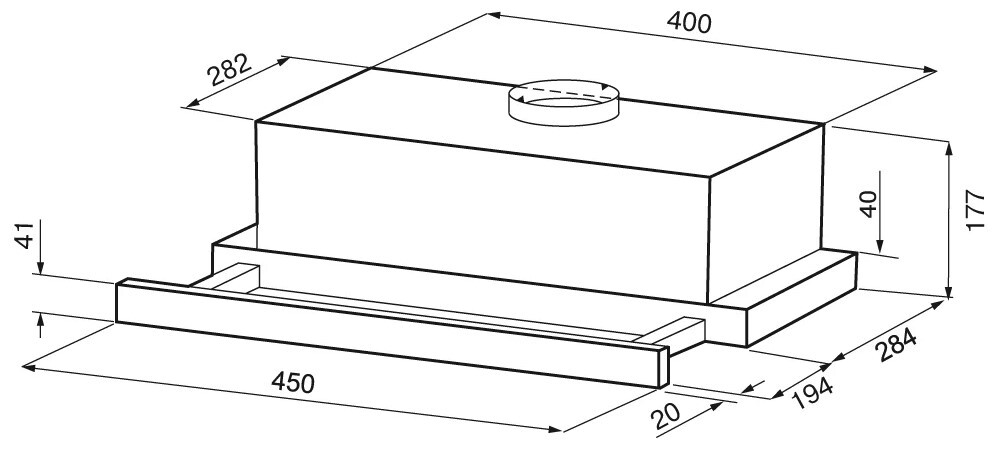 Krona KAMILLA F 450 inox