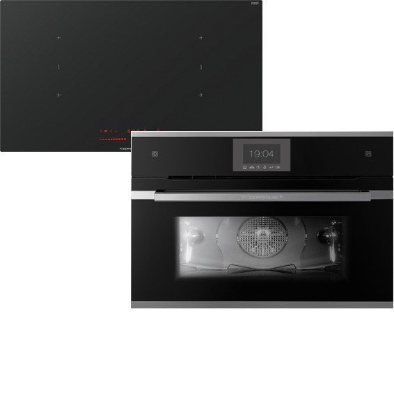 Kuppersbusch KI 8560.0 SR + CBD 6550.0 S3 Silver Chrome