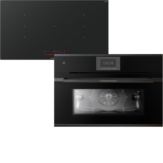 Kuppersbusch KI 9560.0 SR + CBP 6550.0 S2 Black Chrome