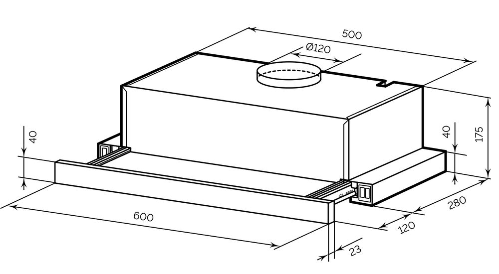 LEX Honver 2M 600 INOX