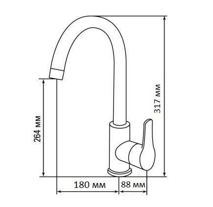LEX Tanaro Deep Grey, смеситель, гранит