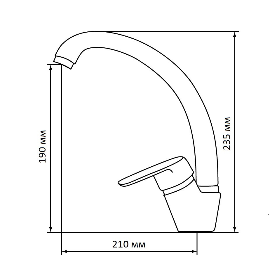 LEX Isonzo Deep Grey, смеситель, гранит