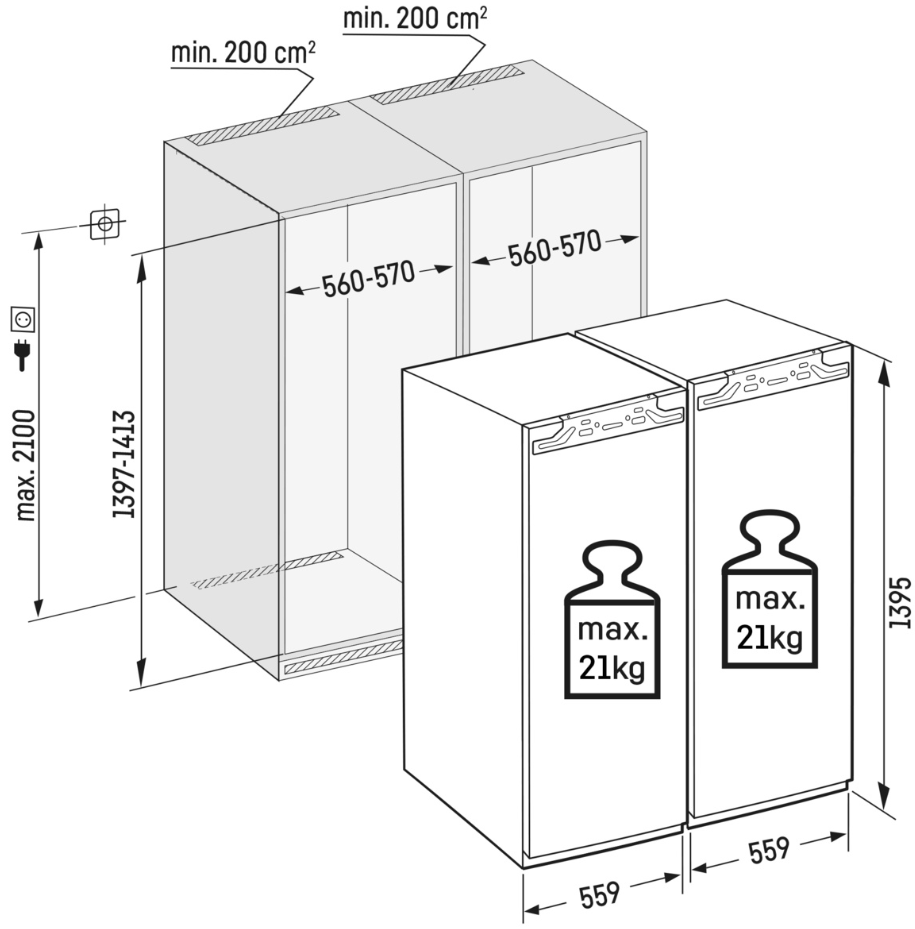 Liebherr IXRF 4555-22 001 набор (состоит из SIFNdi 4556 и IRBci 4550)