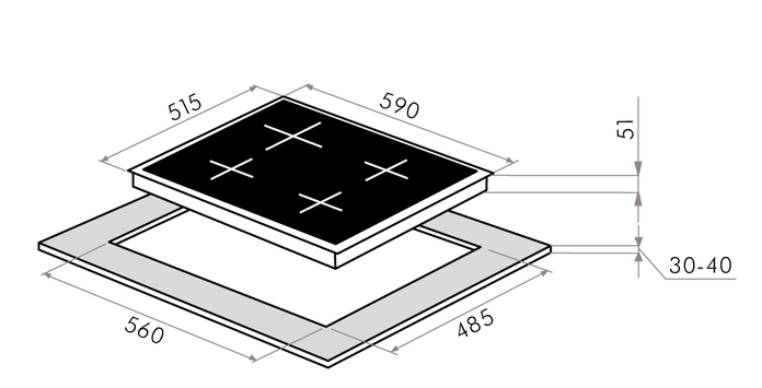 Maunfeld EGHG.64.43CW/G