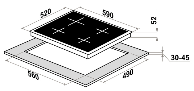Maunfeld CVCE594SMDBK