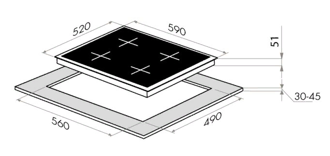Maunfeld EEHS.642VC.3CS/KG