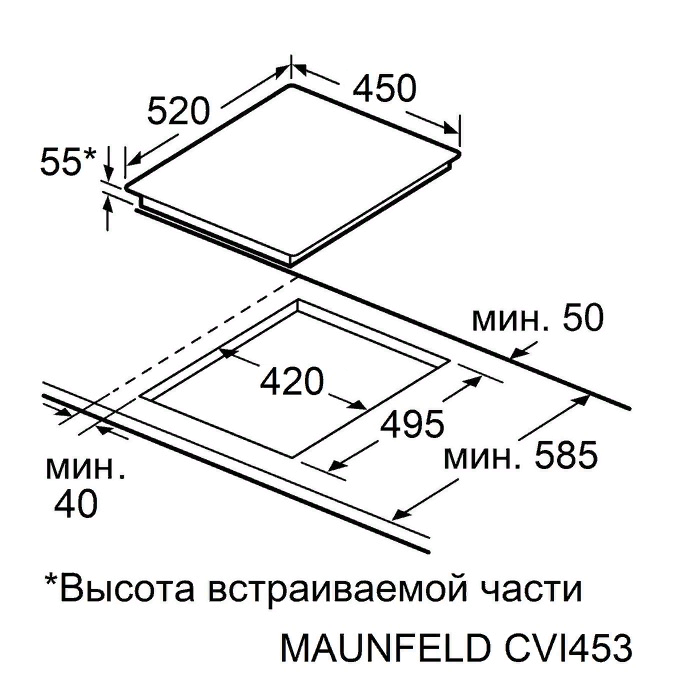 Maunfeld CVI453STBK