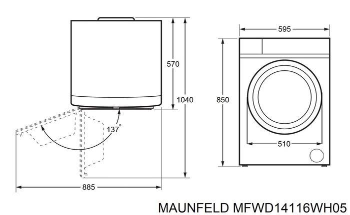 Maunfeld MFWD14116WH05