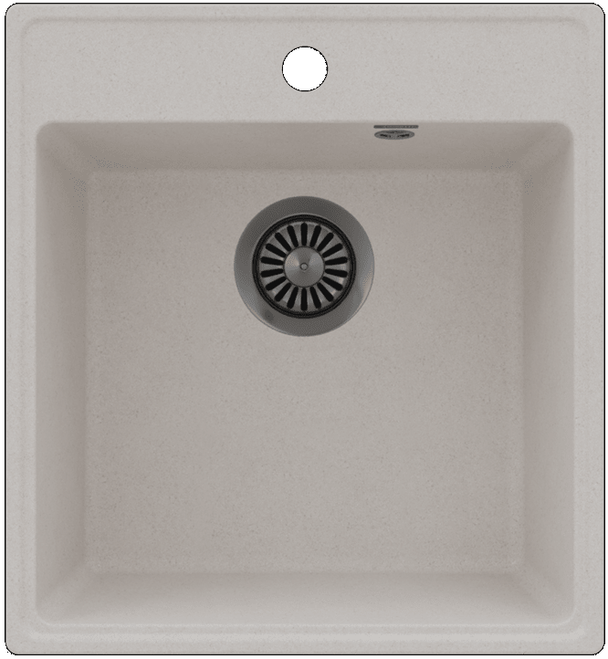 Maunfeld Perla 460 MFQS-460W, мойка, гранит, кремовый