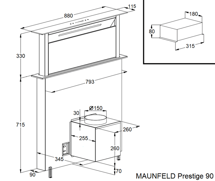 Maunfeld Prestige 90 White
