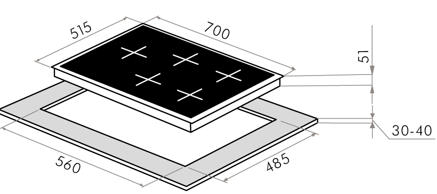 Maunfeld EGHE.75.33CB/G