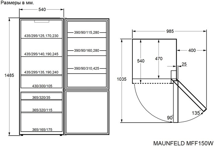 Maunfeld MFF150W