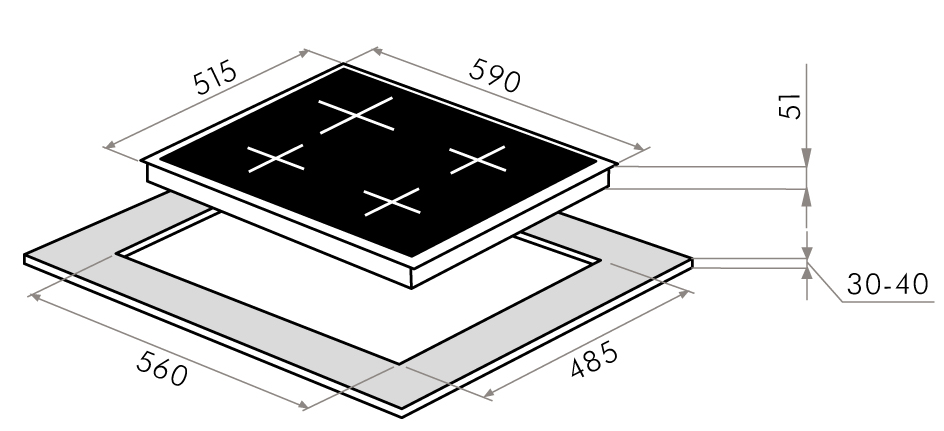 Maunfeld EEHS.64.3CS/KG