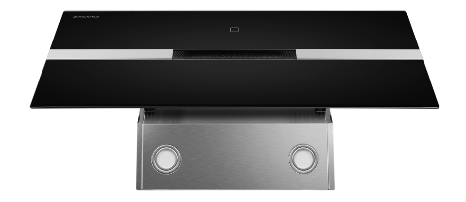 Maunfeld MERSEY 90 нержавеющая сталь/черное стекло