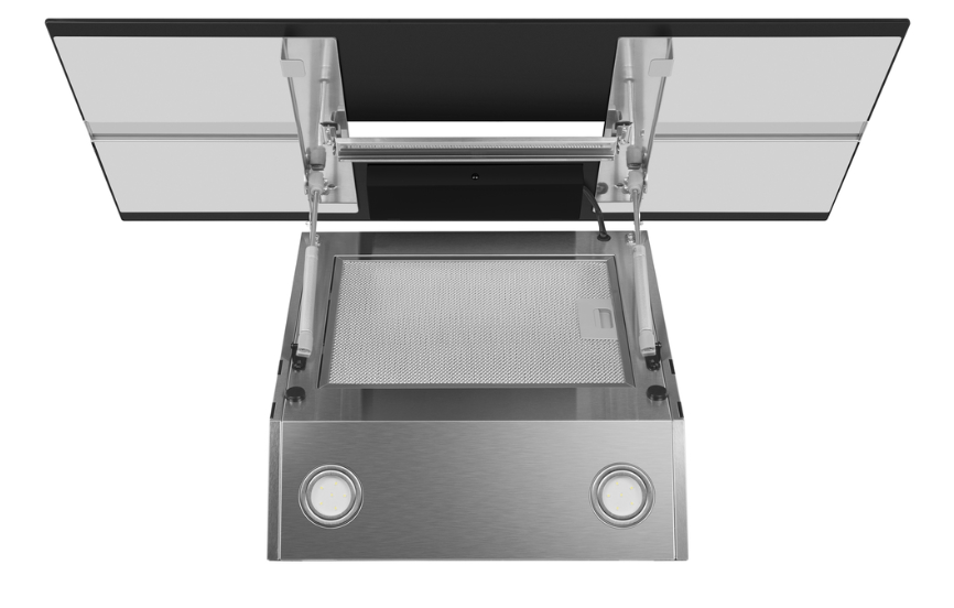 Maunfeld MERSEY 90 нержавеющая сталь/черное стекло