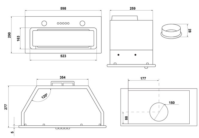 Maunfeld TRAPEZE 602IG BEIGE