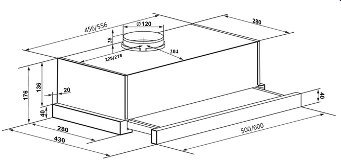Maunfeld Clyde 50 Glass White